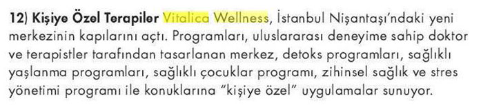 Vitalica Wellness in Cosmopolitan Magazine