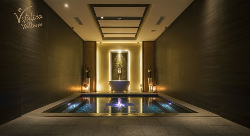 Relaxing day spa sanctuary with serene ambiance