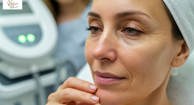 Anti-aging skincare routine with Vitalica products