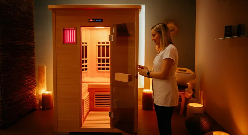 Infrared sauna functionality diagram