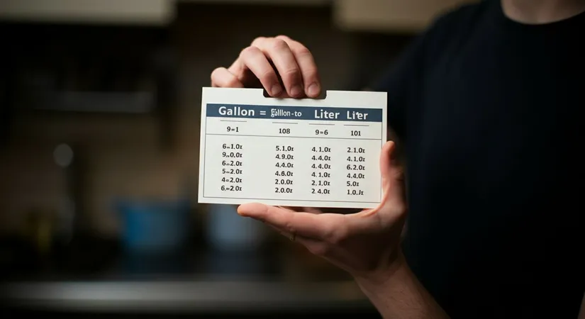 Convert gallons to liters guide