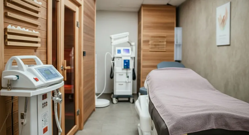 Ozone sauna therapy process illustration