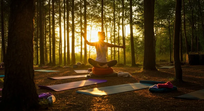 Yoga camp for beginners, mindfulness steps