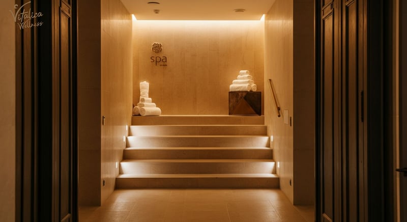 Spa de luxe avec ambiance relaxante et équipements haut de gamme